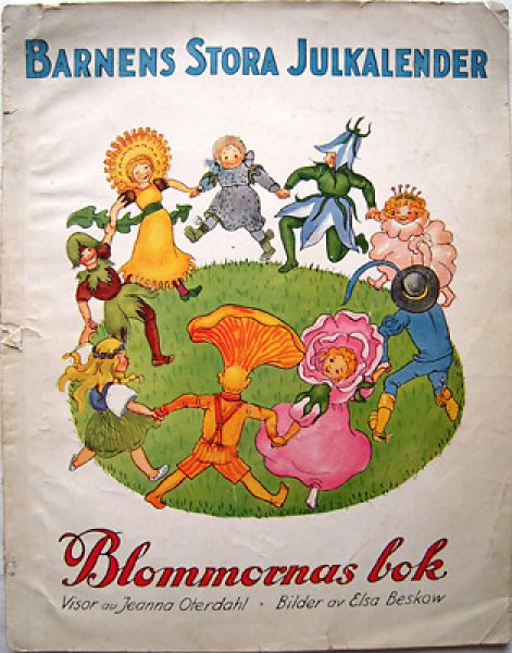 画像1: BARNENS STORA JULKALENDER Blommornas Bok(1932年) (1)